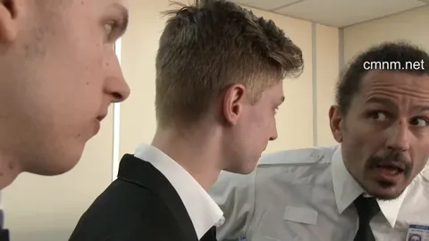 Three Suits Watch Shirtless Man in Green Briefs – Medical Roleplay