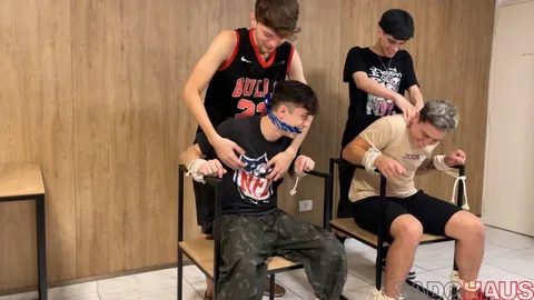 Bondage & Tickling Gay Nerds Take Revenge on School Bullies – Sadohaus