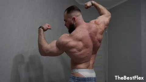 Bogdan Masturbates on Shirtless Muscle God Shirt Rip in White Briefs