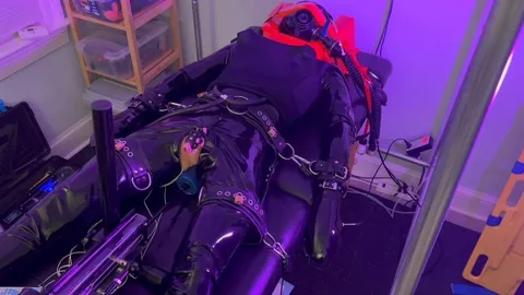 Kailo Gets Bound & Used For Oral In A Purple Latex Mask