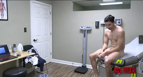 Hot Male Physical Exam with Undressing and Intimate Contact