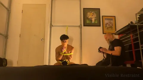 Visible Restraint Boy 2 On The Floor – Kneeling & Lying in Bedroom