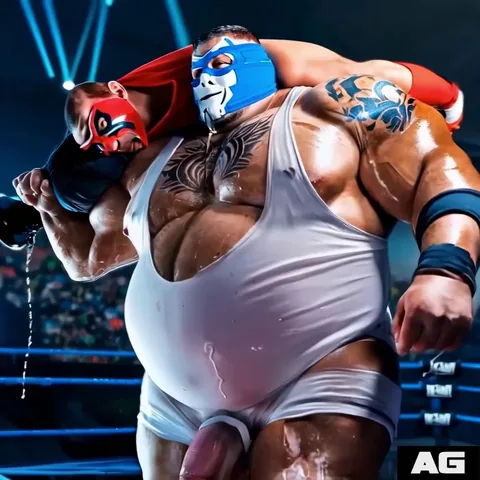 Dominic vs Alpha Girth Wrestling Match - Raw Bear Fight NSFW