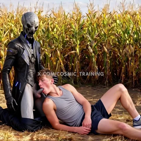 Cosmic Training AI – The Cornfield Parallax – Hardcore Outdoor Adult Scene