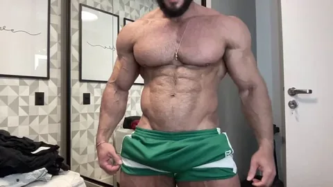 Airon Gives Oral to Shirtless Man in Green Briefs – Bathroom Action