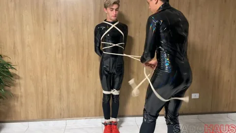 Boys Surrender to Burning PVC Pleasure and Tight Bondage – SADOHAUS